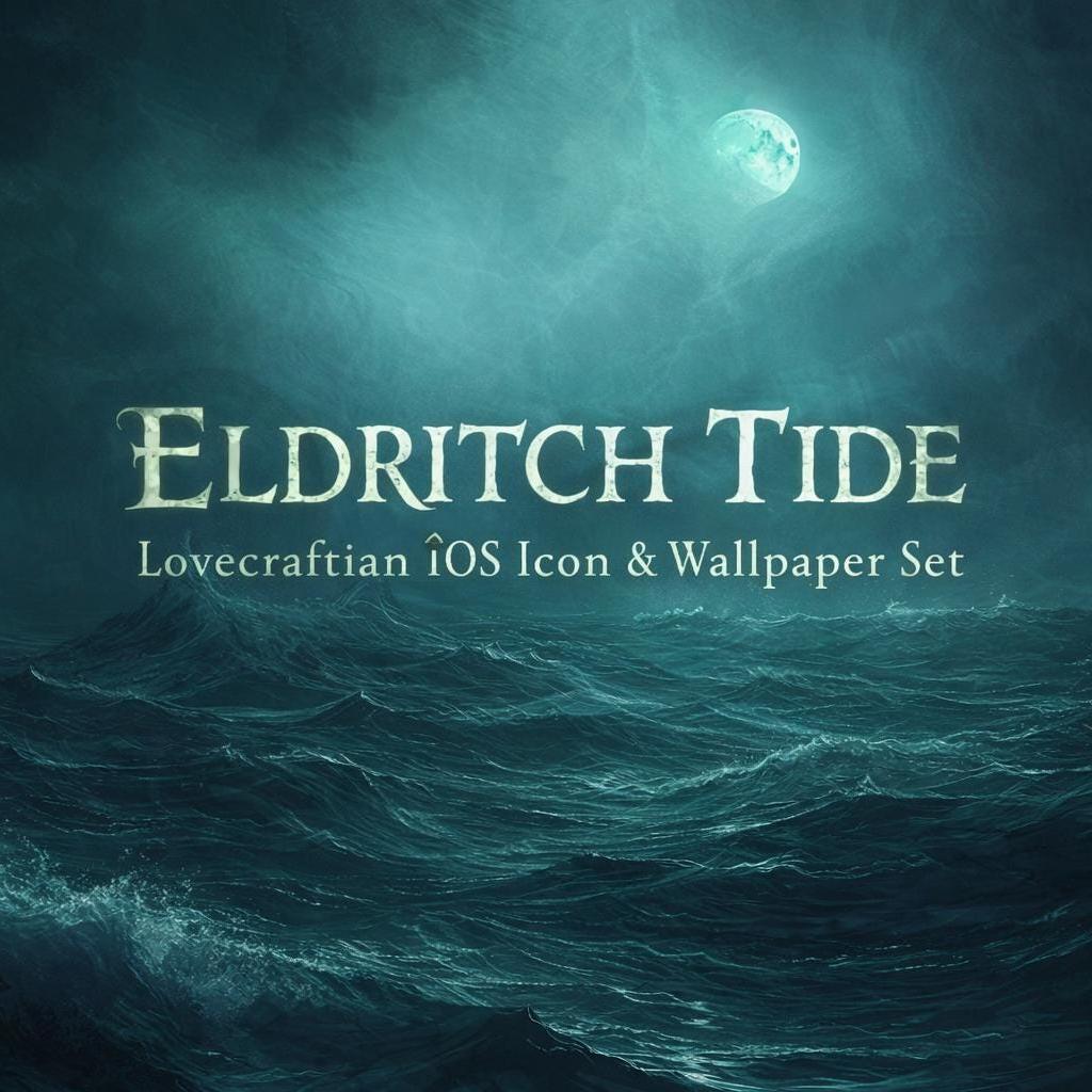 Eldritch Dark Fantasy iOS Icon Pack, Eldritch Tide Wallpaper Theme